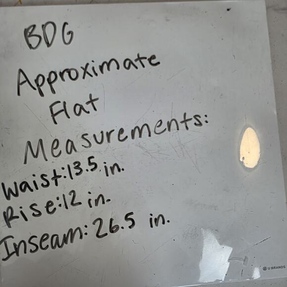 BDG Dark Brown Corduroy Grunge School Trendy High Rise Wide Leg‎ Pants Size 26 - Picture 9 of 9